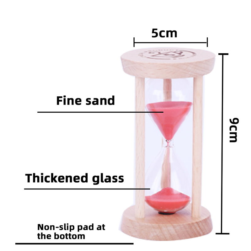 Kiváló minőségű 3 perces fa homok homokfény homokóra időzítő óra dekoráció egyedi ajándékkonyha